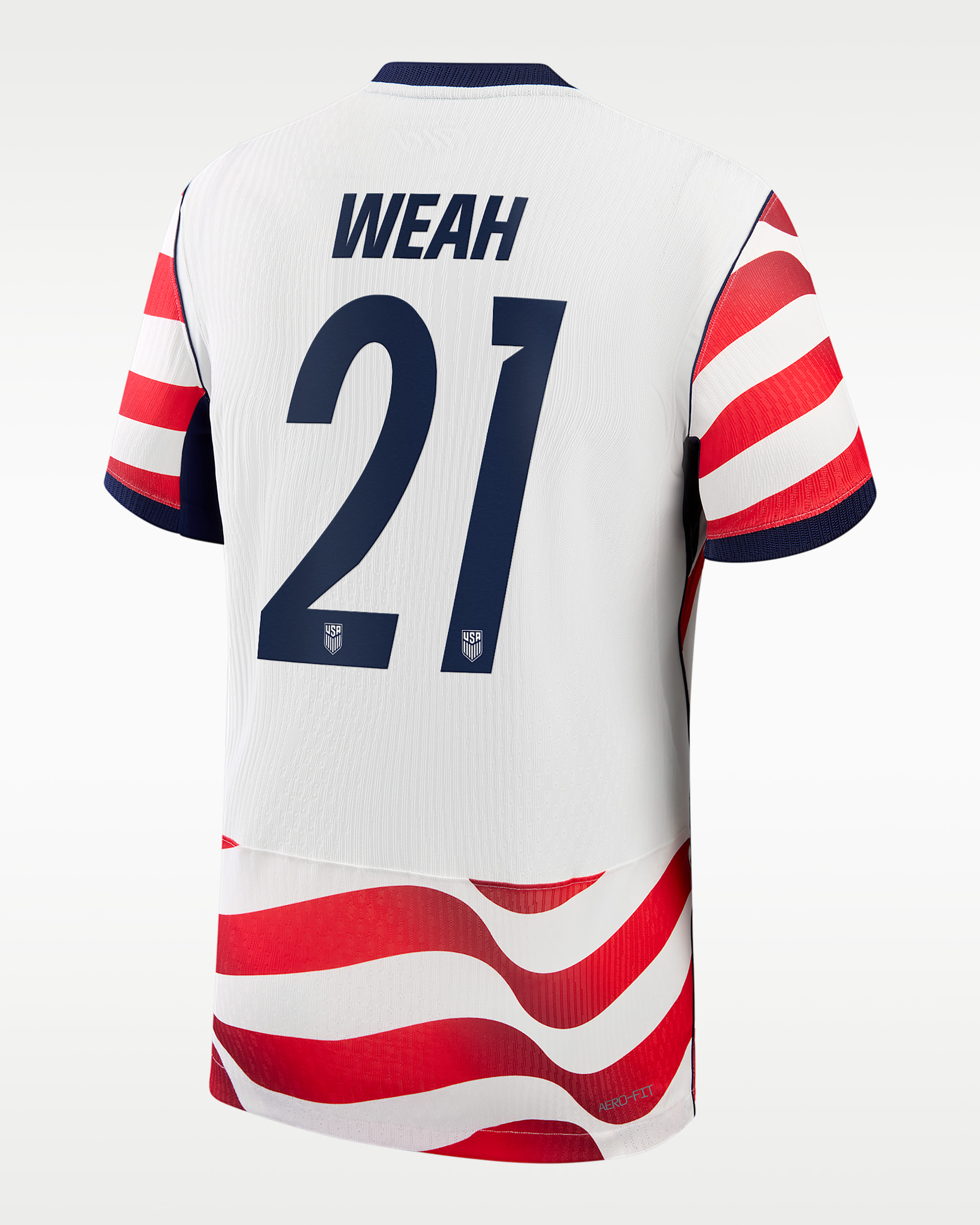 Timothy Weah USMNT 2026 Match Home Men's Nike Dri-FIT ADV Soccer